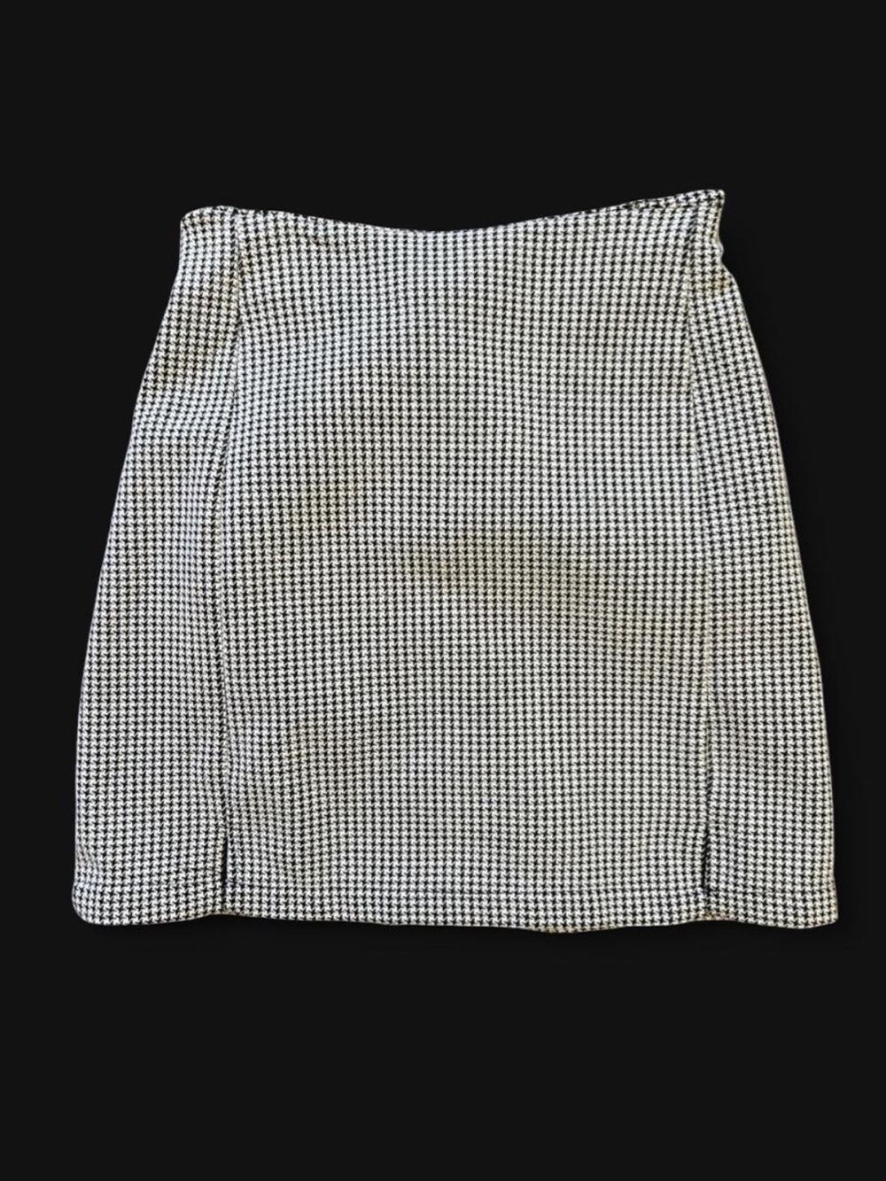 Brandy Melville Houndstooth Mini Skirt Black & White